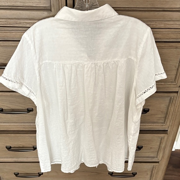 Lucky Brand White Lace Detail Blouse - Picture 3 of 3